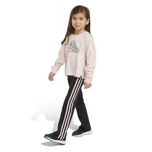 Adidas Long Sleeve Top & Flare Pants Set